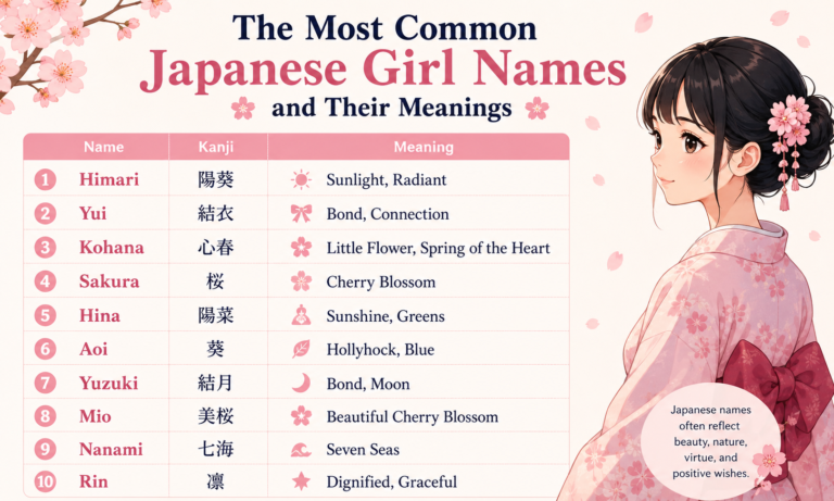 The Most Common Japanese Girl Names and Their Meanings