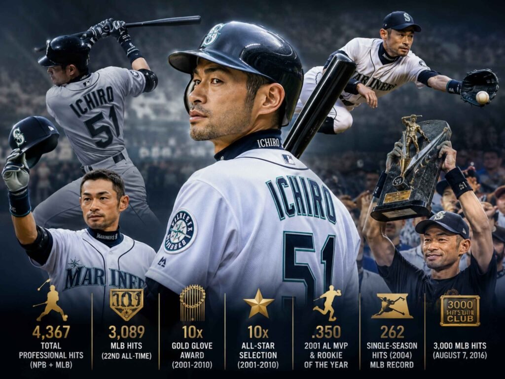 What are the defining achievements of Ichiro Suzuki's career?