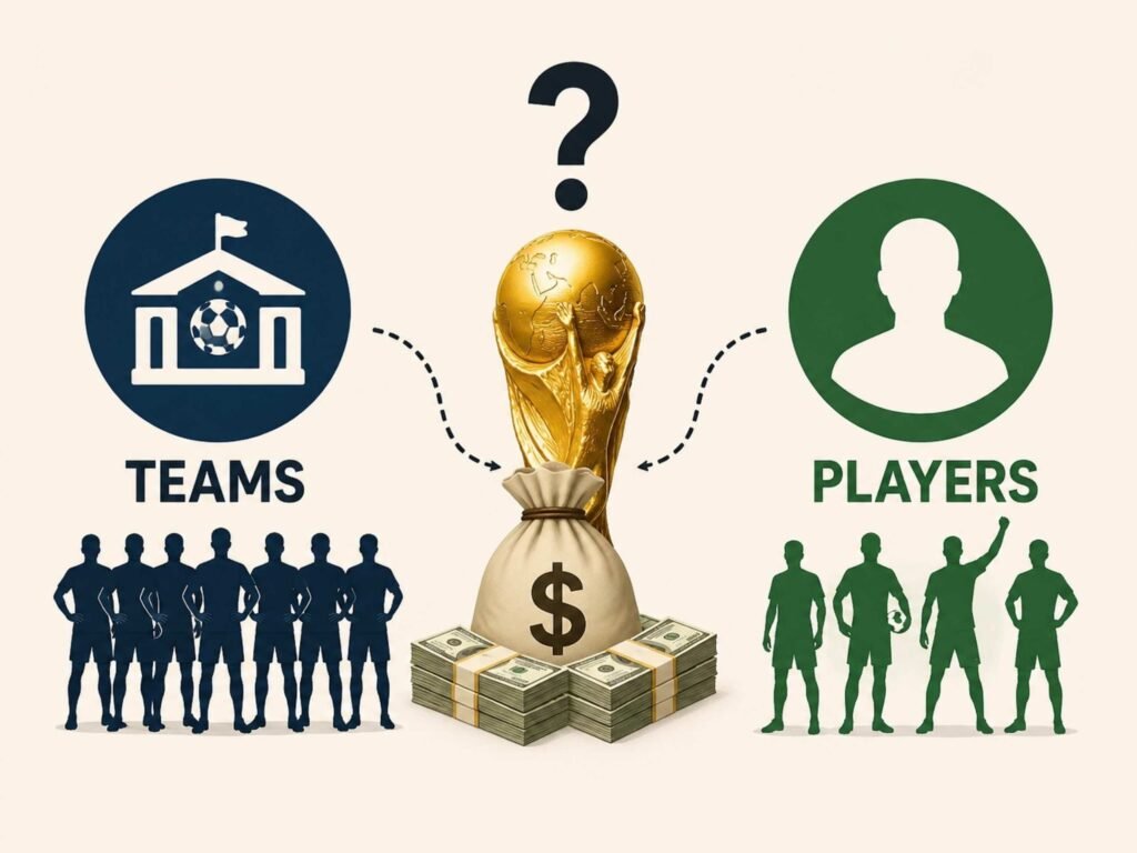 Who actually receives the prize money — teams or players?