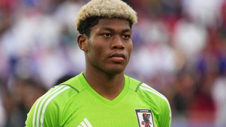 Zion Suzuki playing for Japan national team and Parma as one of Japan's most promising goalkeepers